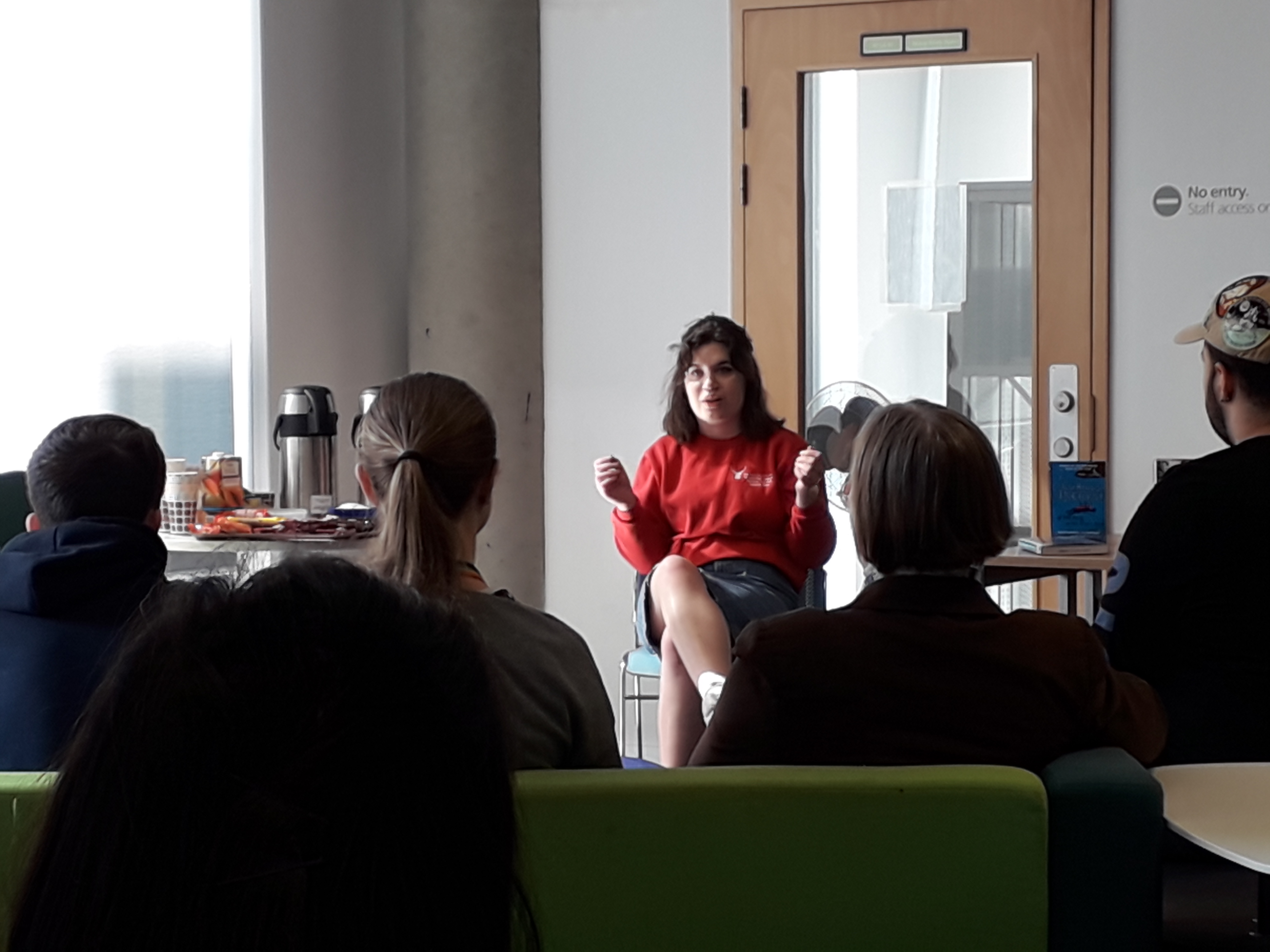 Lady doing a talk